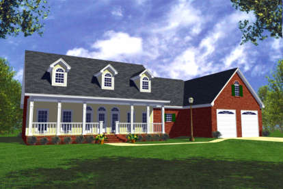 Traditional House Plan #348-00121 Elevation Photo