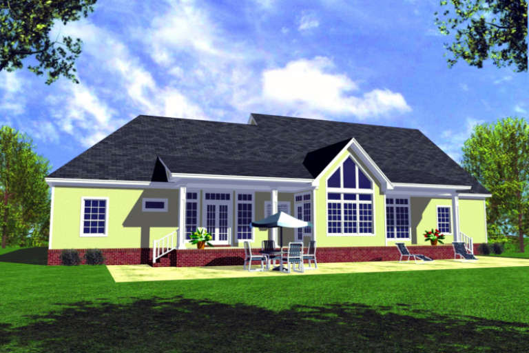 Farmhouse House Plan #348-00123 Elevation Photo