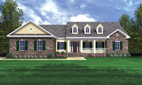 Country House Plan #348-00124 Elevation Photo