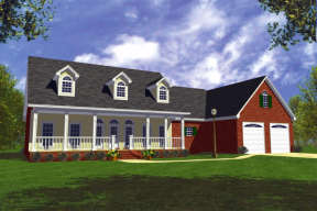 Farmhouse House Plan #348-00127 Elevation Photo