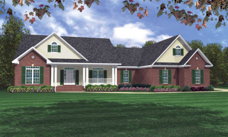 Traditional House Plan #348-00128 Elevation Photo