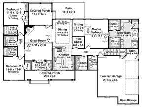 Main Floor for House Plan #348-00128