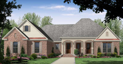 Traditional House Plan #348-00129 Elevation Photo