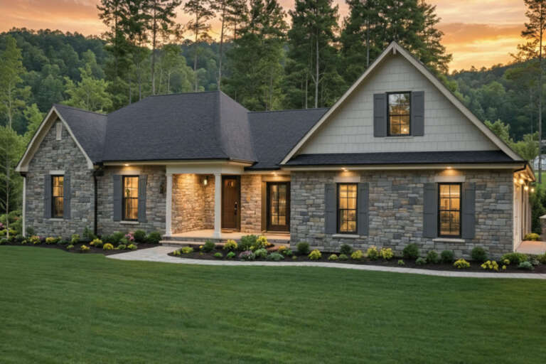House Plan House Plan #3735 Angled Front Elevation