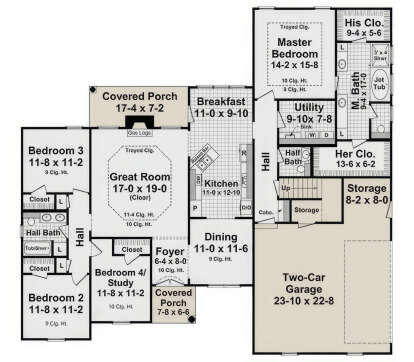 Main Floor for House Plan #348-00131