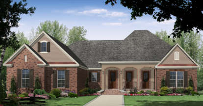 Country House Plan #348-00133 Elevation Photo