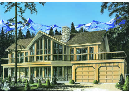 Contemporary House Plan #034-00056 Elevation Photo