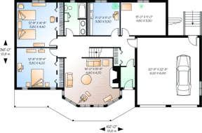 Basement Floor for House Plan #034-00056
