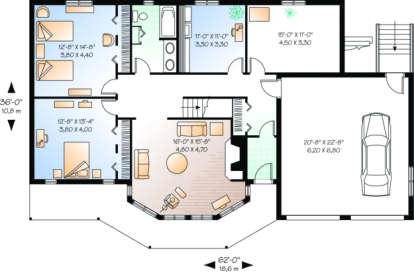 House Plan House Plan #374 Drawing 1
