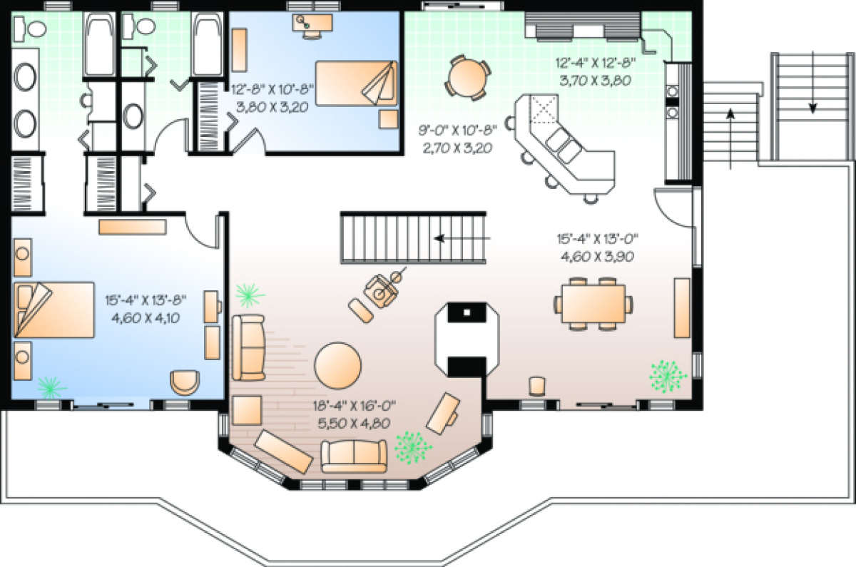 Main Floor for House Plan #034-00056