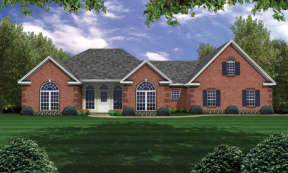 Ranch House Plan #348-00136 Elevation Photo