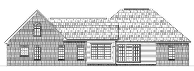 Ranch House Plan #348-00136 Elevation Photo