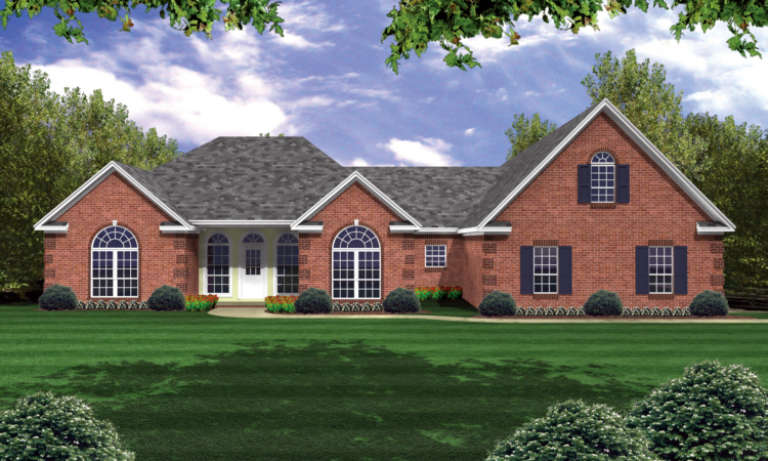 French Country House Plan #348-00137 Elevation Photo