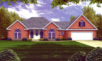 European House Plan #348-00138 Elevation Photo