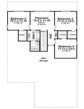 Second Floor for House Plan #348-00140
