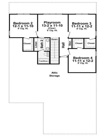 Second Floor for House Plan #348-00140