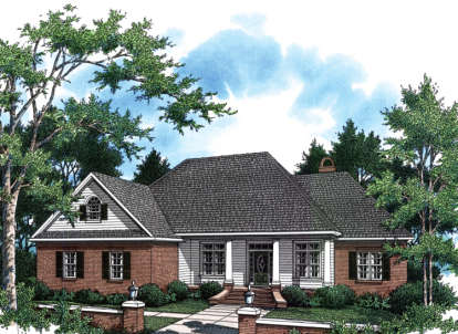 European House Plan #348-00141 Elevation Photo