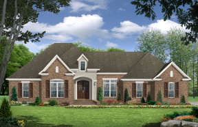 European House Plan #348-00144 Elevation Photo