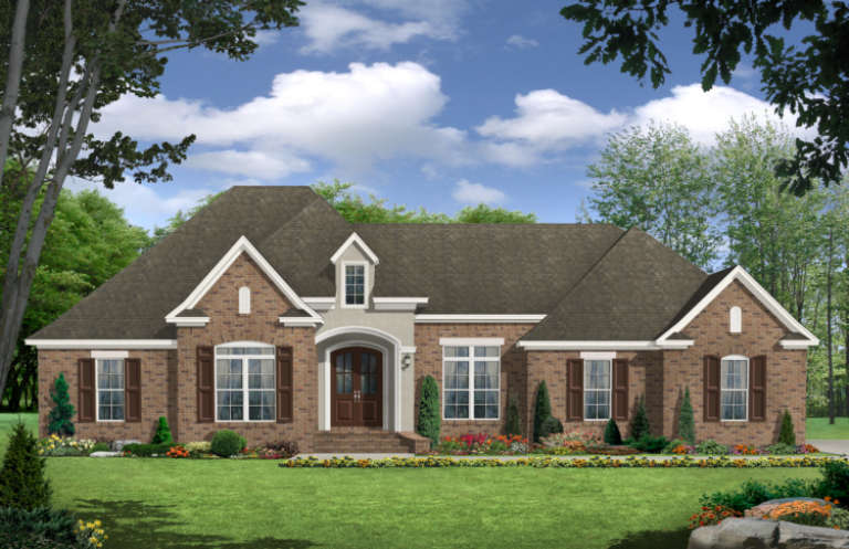 European House Plan #348-00144 Elevation Photo