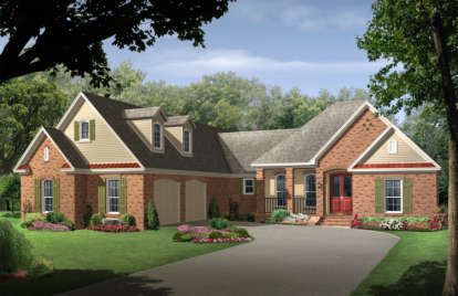 European House Plan #348-00145 Elevation Photo