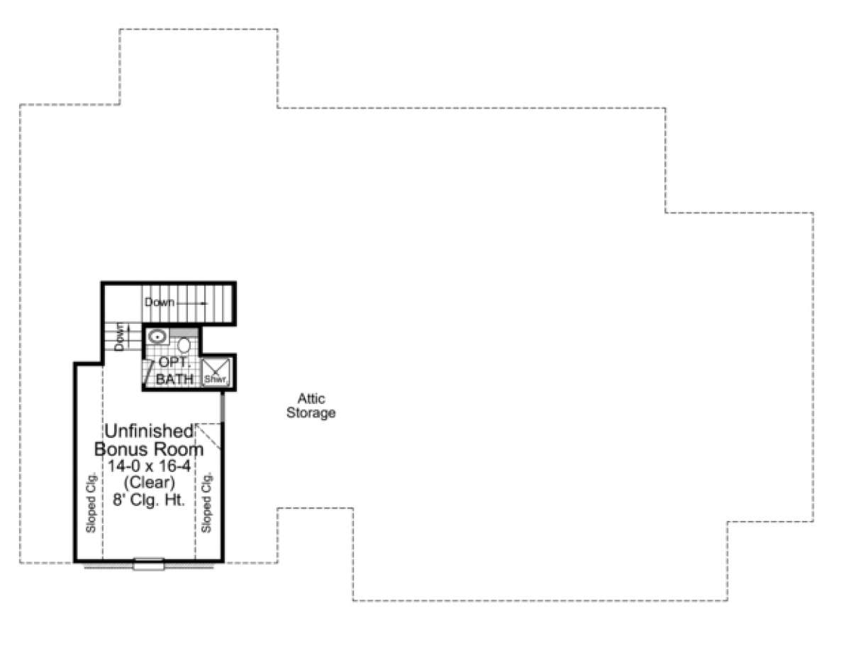 Bonus Room for House Plan #348-00147