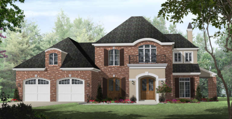 European House Plan #348-00155 Elevation Photo