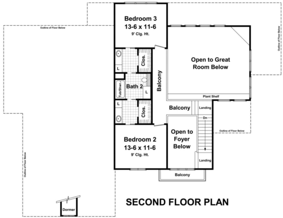 Second Floor for House Plan #348-00155