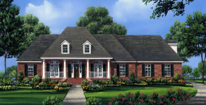 Southern House Plan #348-00158 Elevation Photo