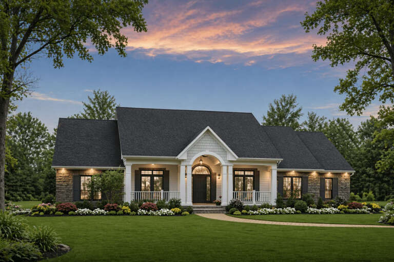 House Plan House Plan #3763 Angled Front Elevation
