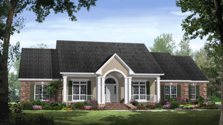 Traditional House Plan #348-00159 Elevation Photo