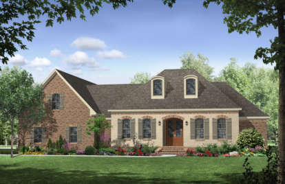 European House Plan #348-00161 Elevation Photo