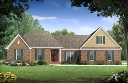 Traditional House Plan #348-00162 Elevation Photo