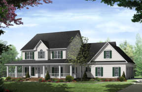 Farmhouse House Plan #348-00163 Elevation Photo