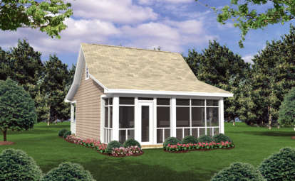 Cottage House Plan #348-00165 Elevation Photo