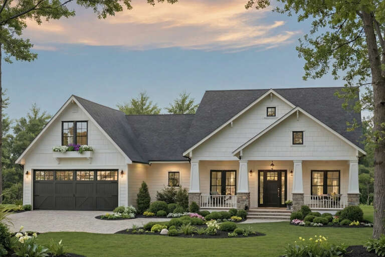 House Plan House Plan #3776 Angled Front Elevation