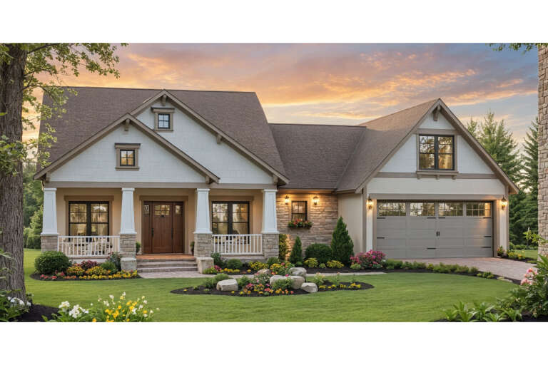 House Plan House Plan #3781 Angled Front Elevation