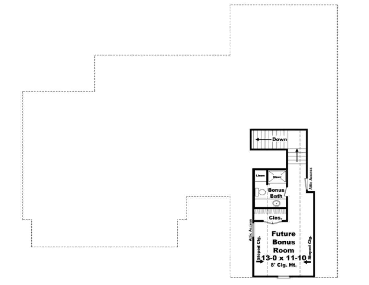 Bonus Room for House Plan #348-00180
