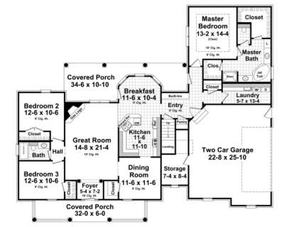 Main Floor for House Plan #348-00181