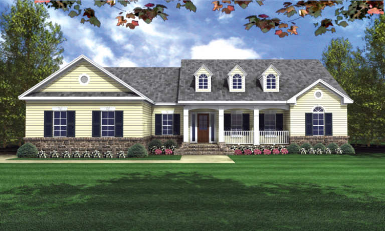 Country House Plan #348-00182 Elevation Photo