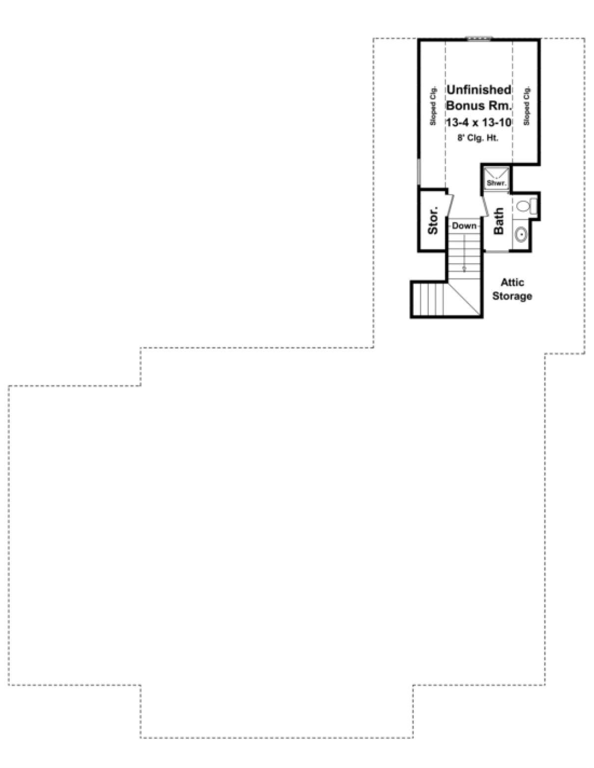 Bonus Room for House Plan #348-00186