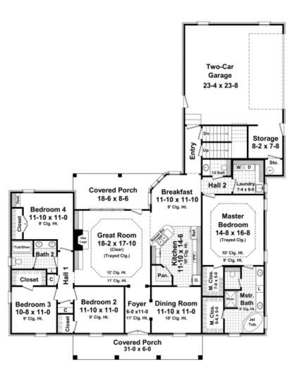 Main Floor for House Plan #348-00188