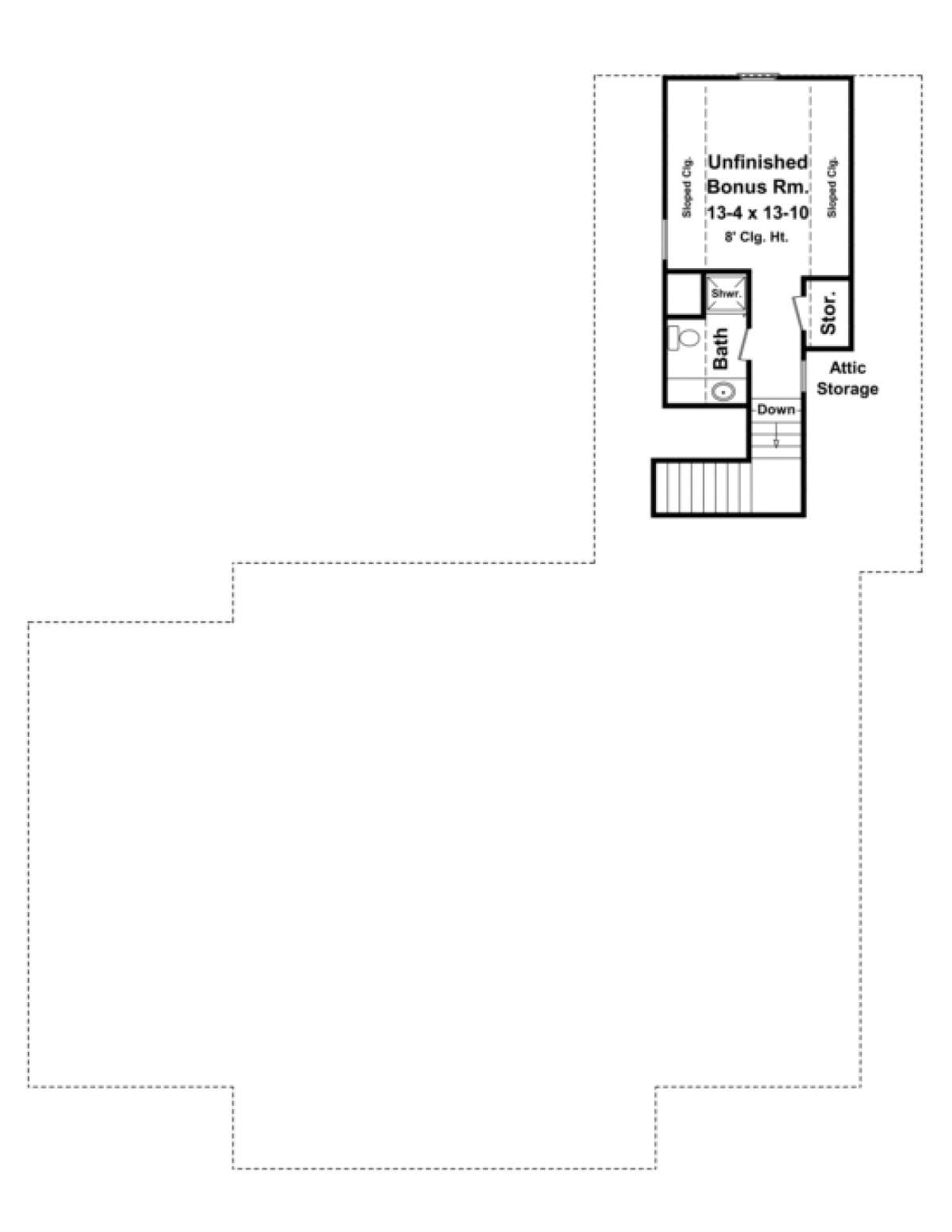 Bonus Room for House Plan #348-00188