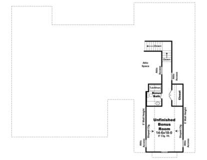 Bonus Room for House Plan #348-00191