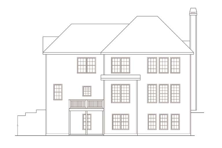 Traditional House Plan #009-00021 Elevation Photo