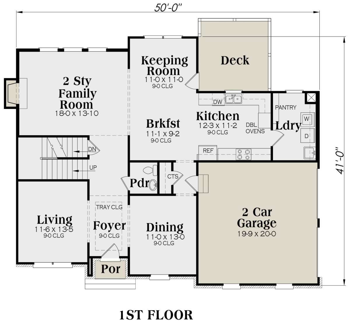 Main Floor for House Plan #009-00021