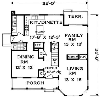 Floorplan 1 for House Plan #033-00093