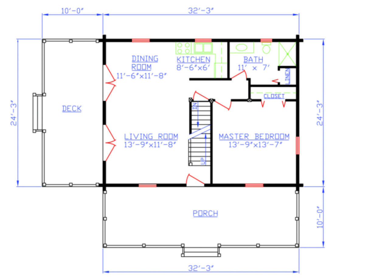 Floorplan 1 for House Plan #154-00006