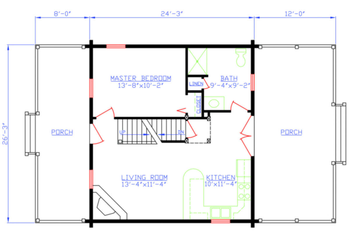 Floorplan 1 for House Plan #154-00007