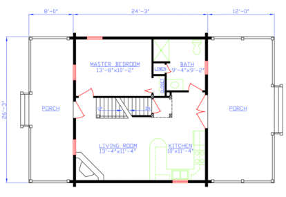 Floorplan 1 for House Plan #154-00007