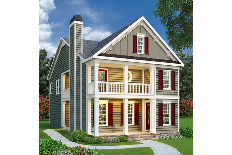 Craftsman House Plan #009-00022 Elevation Photo
